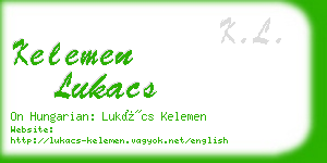 kelemen lukacs business card